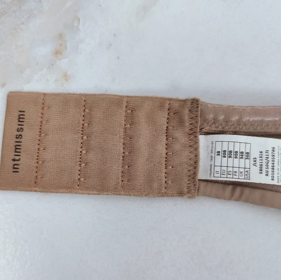 Intimissimi Nude Gioia Strapless Bandeau Push Up Ultralight Microfiber Bra, 36B - Picture 6 of 14